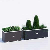 Polyrattan planter one