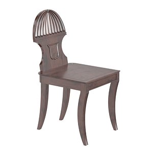 3D Regency mahogany hall classic chair