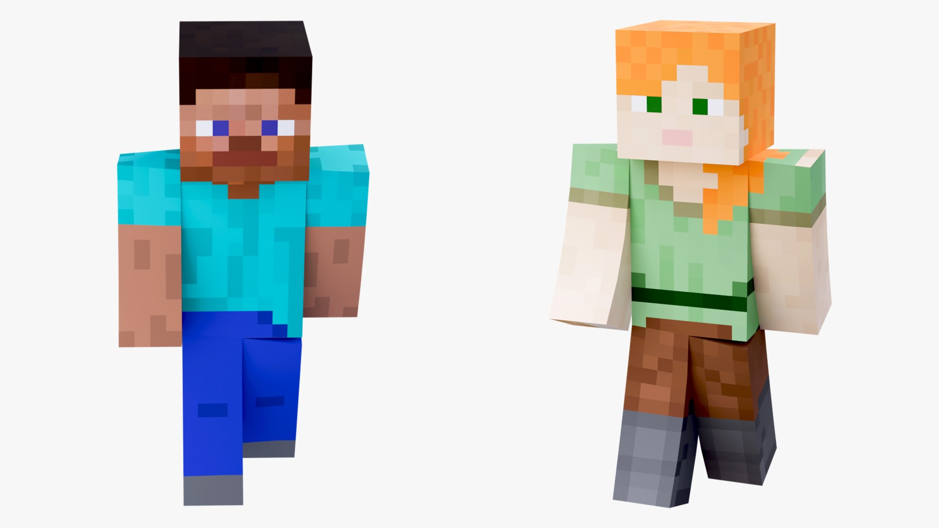 Minecraft Steve and Alex Rigged Collection 3D Model Game Ready 4K PBR 3D https://p.turbosquid.com/ts-thumb/eE/gqHLIr/qV/stevealex5/png/1789037596/1920x1080/fit_q87/f721ab5d85d740b2bdaf2905c7cb8bb5ef1902db/stevealex5.jpg