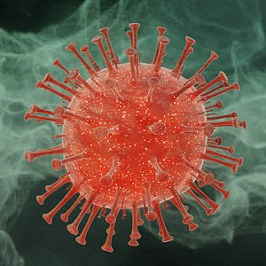 3D corona covid-19 virus
