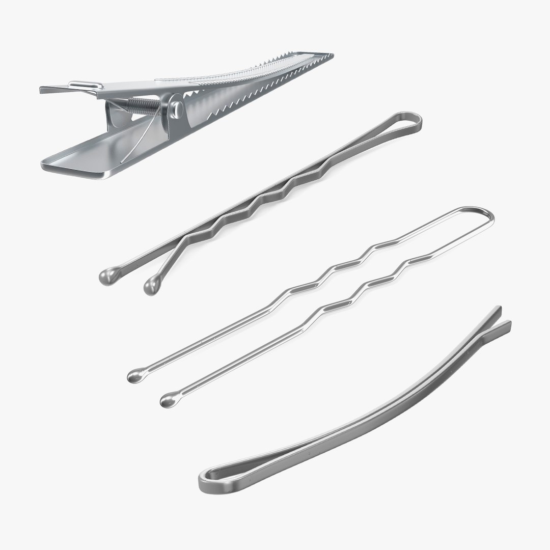 Hairpins Collection 2 3D model preview