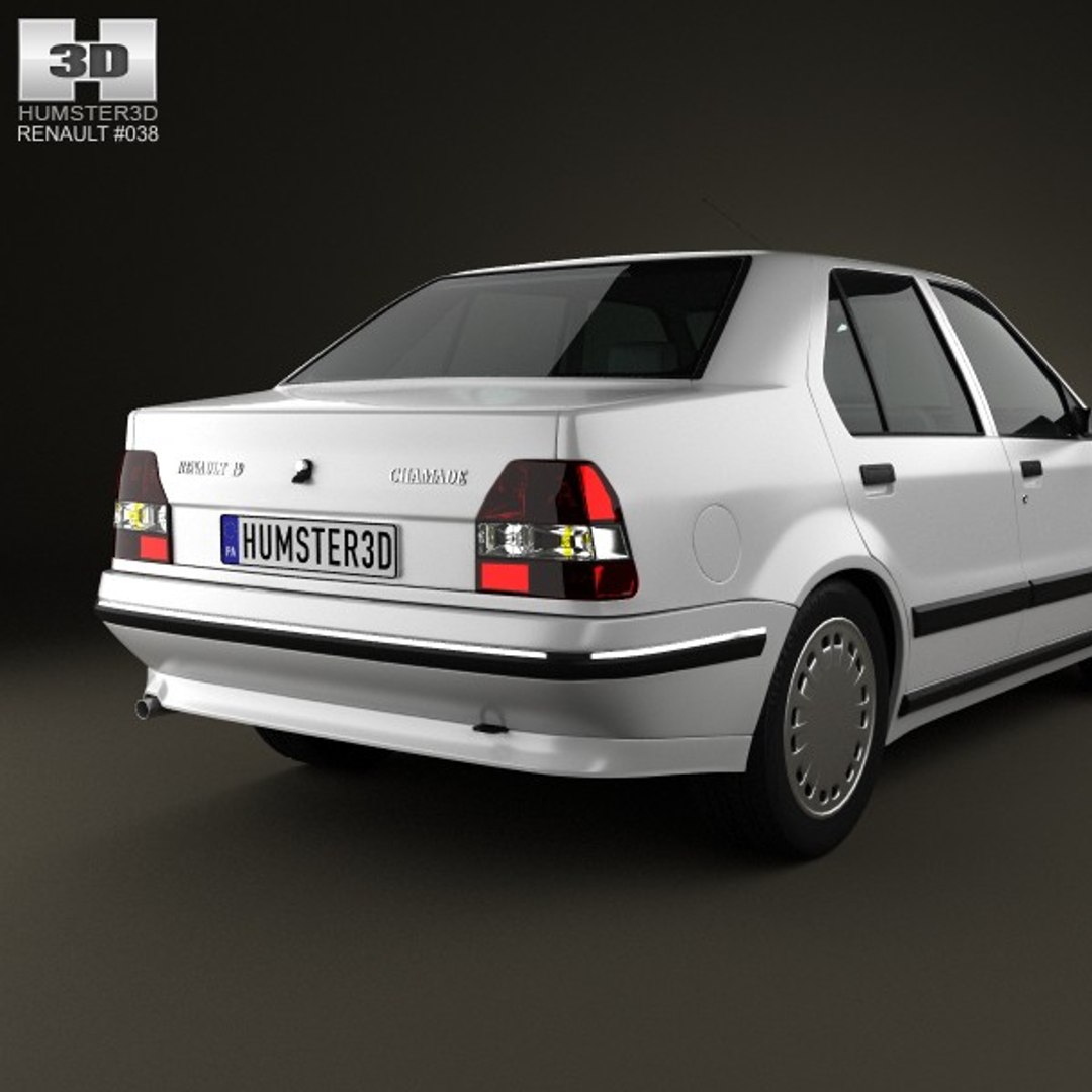 3d renault 19 sedan model