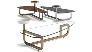 3D AMIRAL Triangular coffee table by Giorgetti