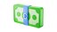 3D Banknote Euro Stack Flat Icon model