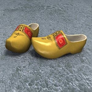 3d wooden shoes zipped