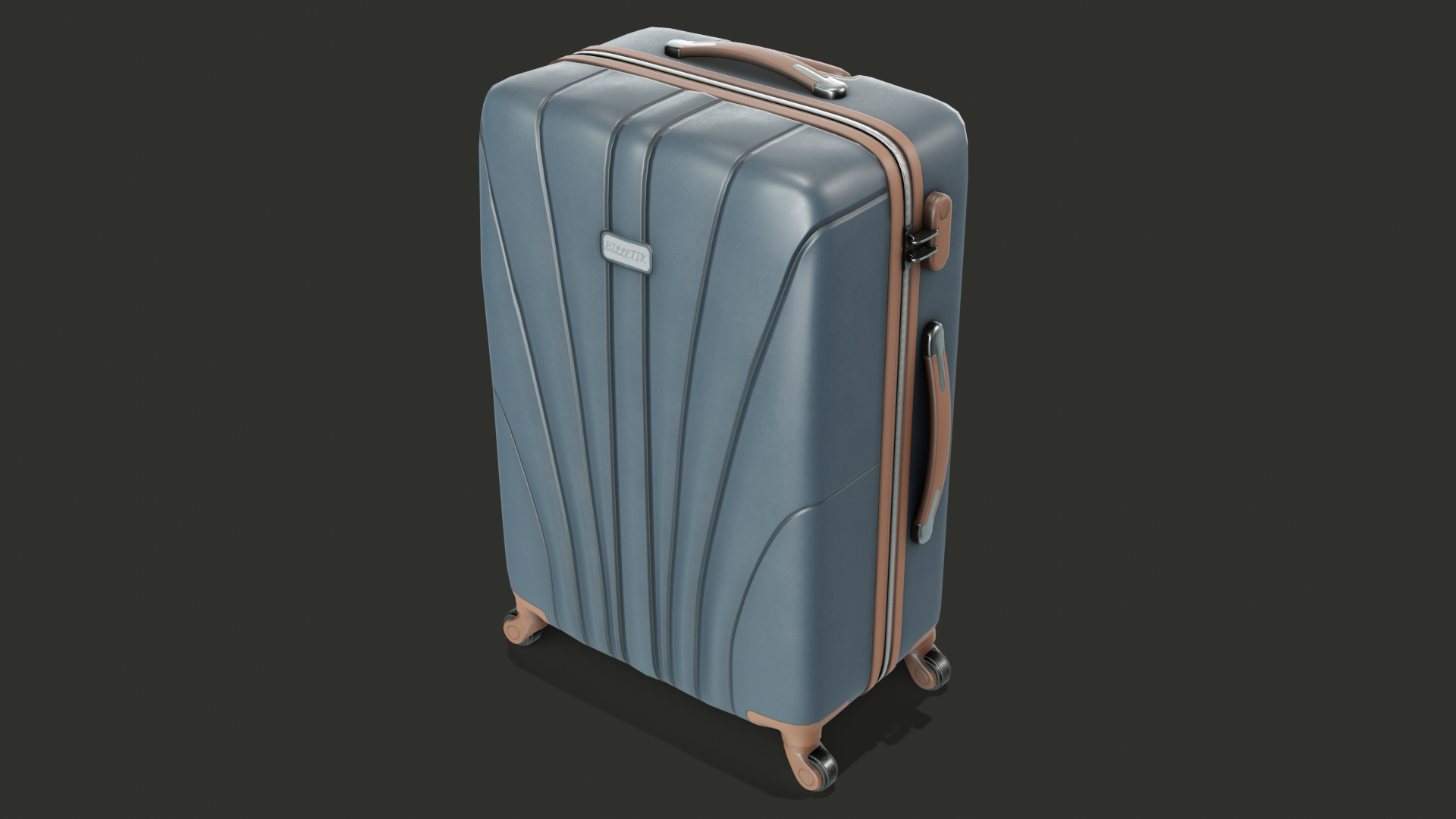 Rolling Travel Suitcase Gray 3D Model - TurboSquid 1898756