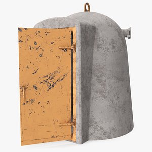 Damaged Capsulne Concrete Bomb Shelter