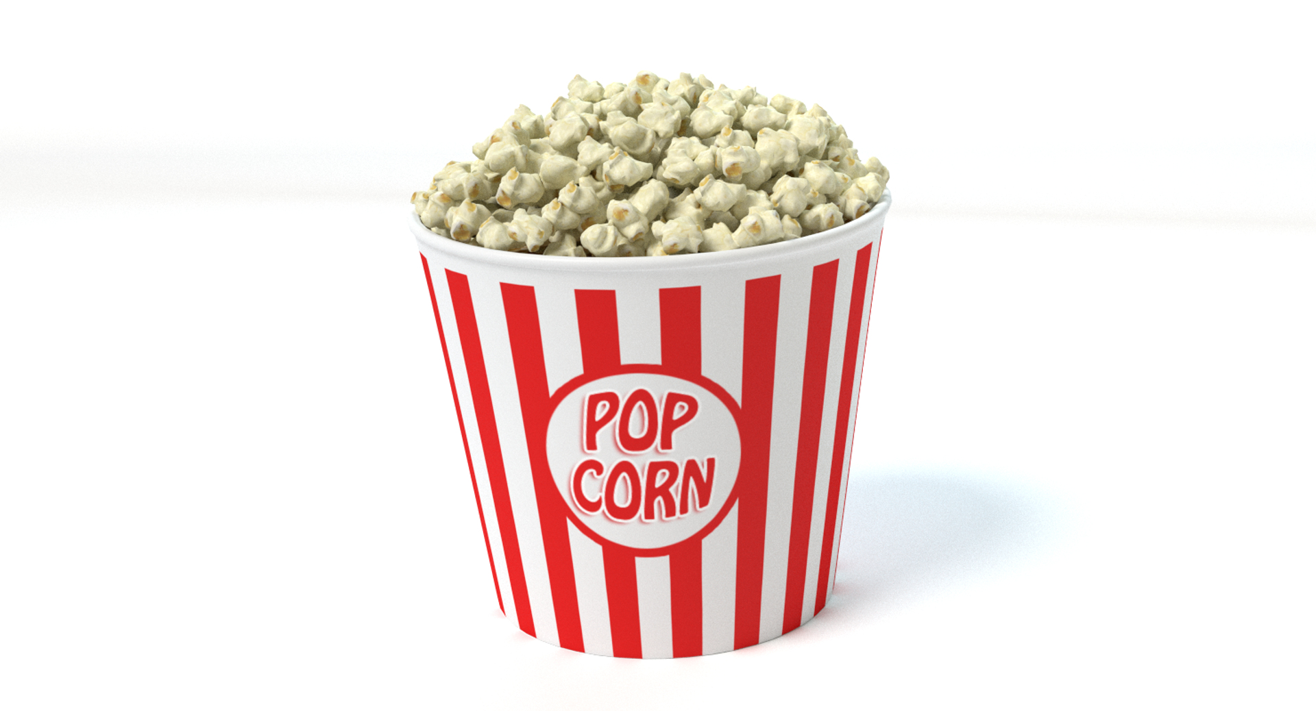 3d Model Bucket Popcorn