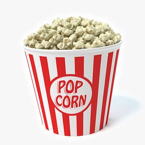 3d model bucket popcorn