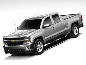 3D model Chevrolet Silverado Double Cab 2016