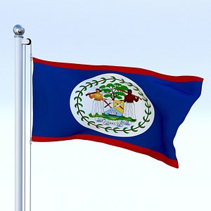 Animated Belize Flag