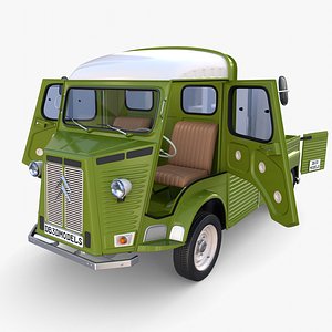 3D Citroen HY Pick Up with interior v3 model