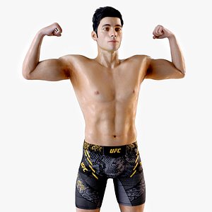 Fighter UFC MMA in Athletic Pose Sweaty Fur