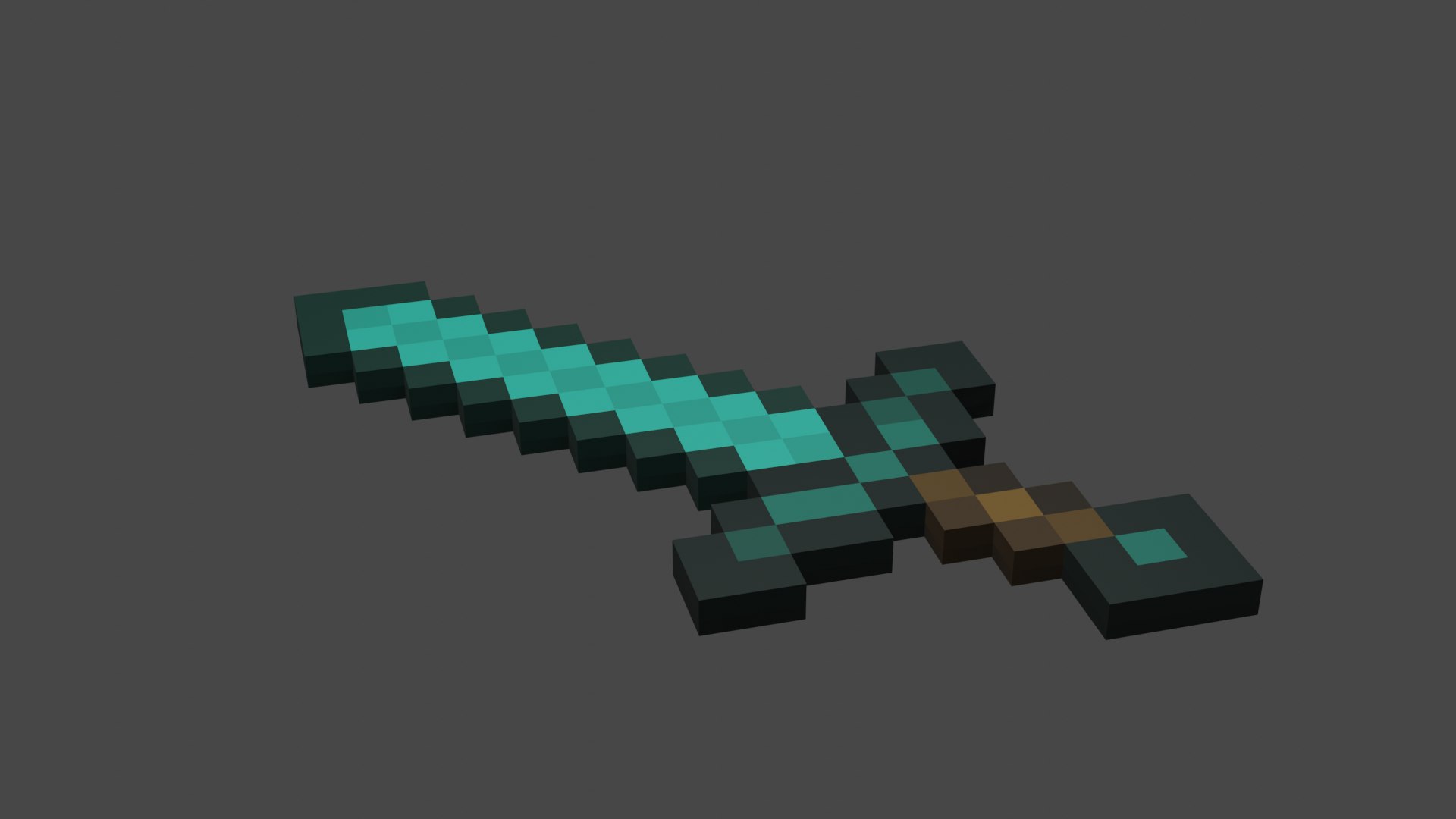 Minecraft Sword Diamond Model - TurboSquid 1682617