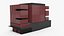 Rectangular Business Center Dark Red