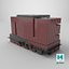 Rectangular Business Center Dark Red