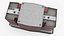 Rectangular Business Center Dark Red