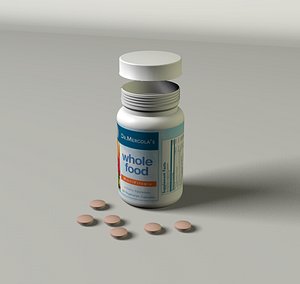 vitamin bottle 3d c4d