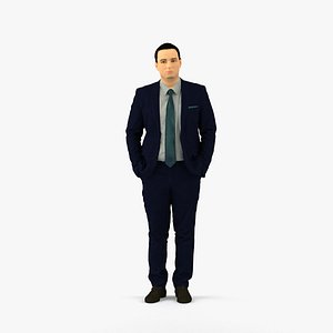 Guy in blue business suit 0467