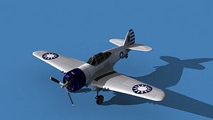 Curtiss H-75C Mohawk V13 China 3D