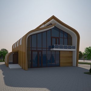 3D exterior house