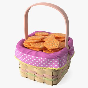 Hexagon Crackers in Basket 3D model
