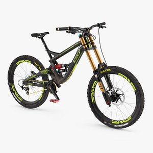 GT Fury Downhill Mountain Bike Rigged 3D model
