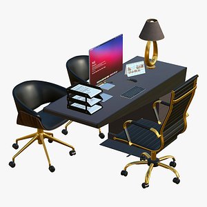 Office Chair Computer Desk Gold model