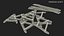 Police Wooden Traffic Barricade Disassembled Old