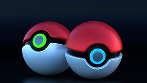 3D Pokeballs model