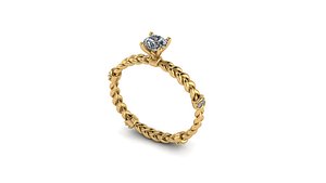 Soliter braid ring