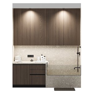 3D Pet wash area dog shower 4 model