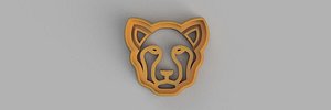 3D LION COOKIE CUTTER model