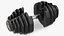 Dial Weight Adjusting Dumbbell 3D model