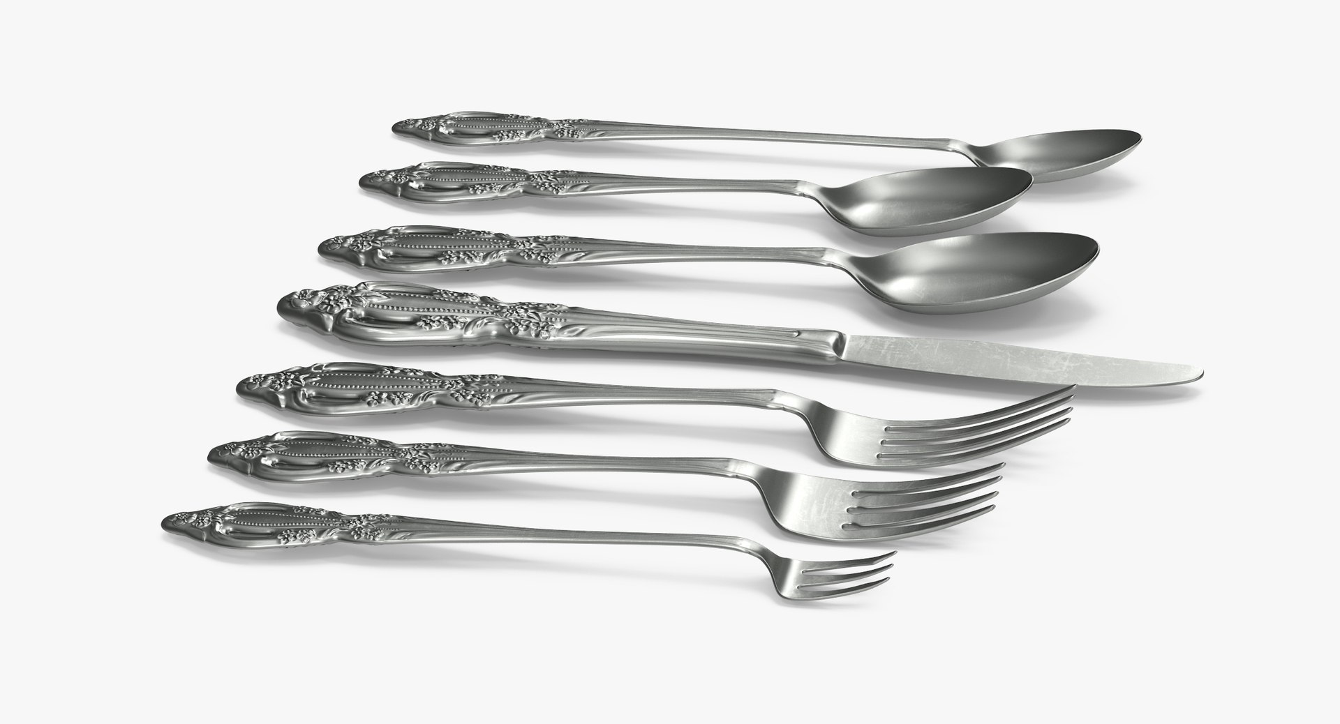 Formal Silverware 3d Model