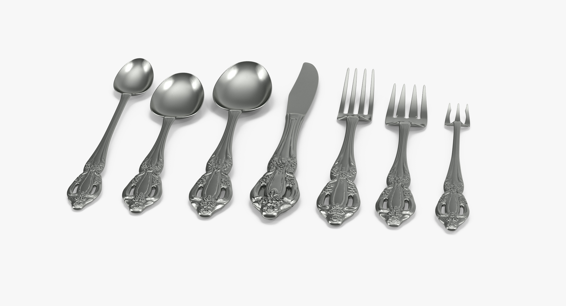 Formal Silverware 3d Model