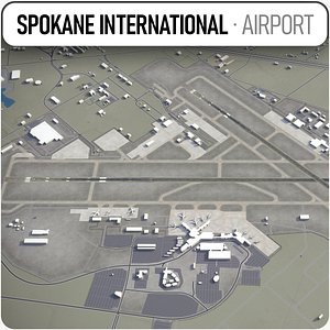 3D spokane international airport -