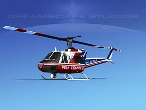 3D bell 205 uh-1b model