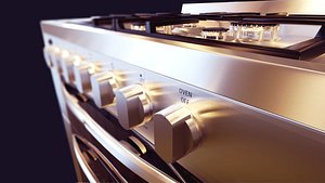 gas stove kitchen 3D model