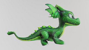 Symbol - Small Green Dragon 3D Model 3D model