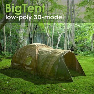 Big tent low-poly 3d model