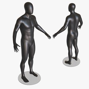 3D Male Mannequin Black