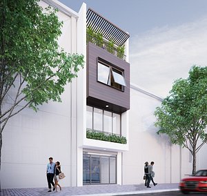 Full Apartment Exterior and Interior Scene 3D
