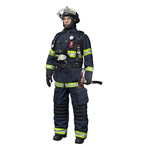 3D Firefighter Full Equipment