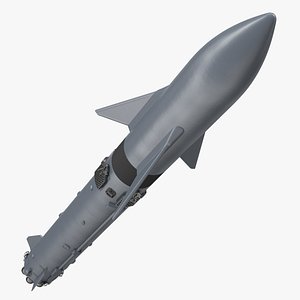 3D model heavy starship booster