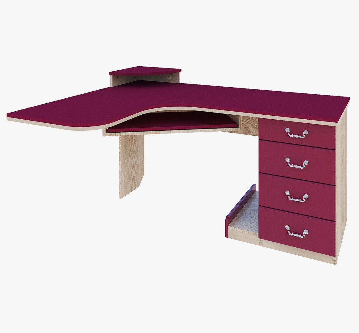 Computer table 3D - TurboSquid 1302491