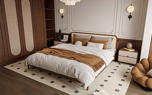 Cozy Bedroom Interior Scene 006 model