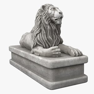Lion statue what lies on the pedestal1 model