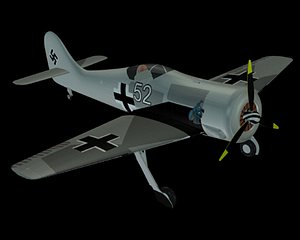 free german focke wulf fw 190 3d model