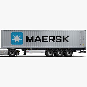 Container Trailer MAERSK 3D model